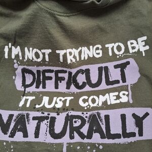 Olive Green Adult Graphic T Shirt   Size M